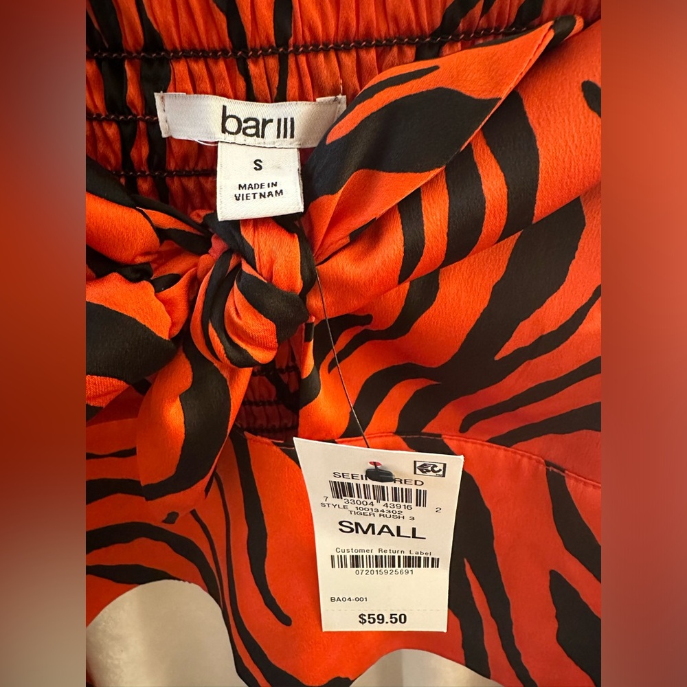 NWT-BAR III -Tiger-Print Crop Top, Created for Macy's. Size S - Picture 11 of 14